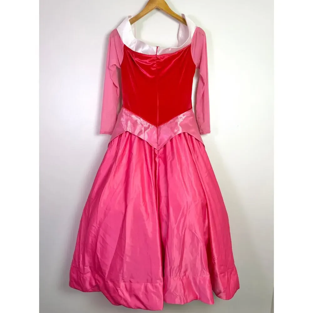 Disney Sleeping Beauty Princess Aurora Dress Adult Costume Medium Pink Cosplay - Picture 4 of 13